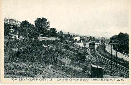 EM 4516 - ST CLOUD-COTEAUX - Ligne du Chemin de fer et Avenue de Suresnes photo
