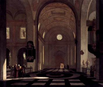 Emanuel de Witte - Interior of a Baroque Church - WGA25800 photo