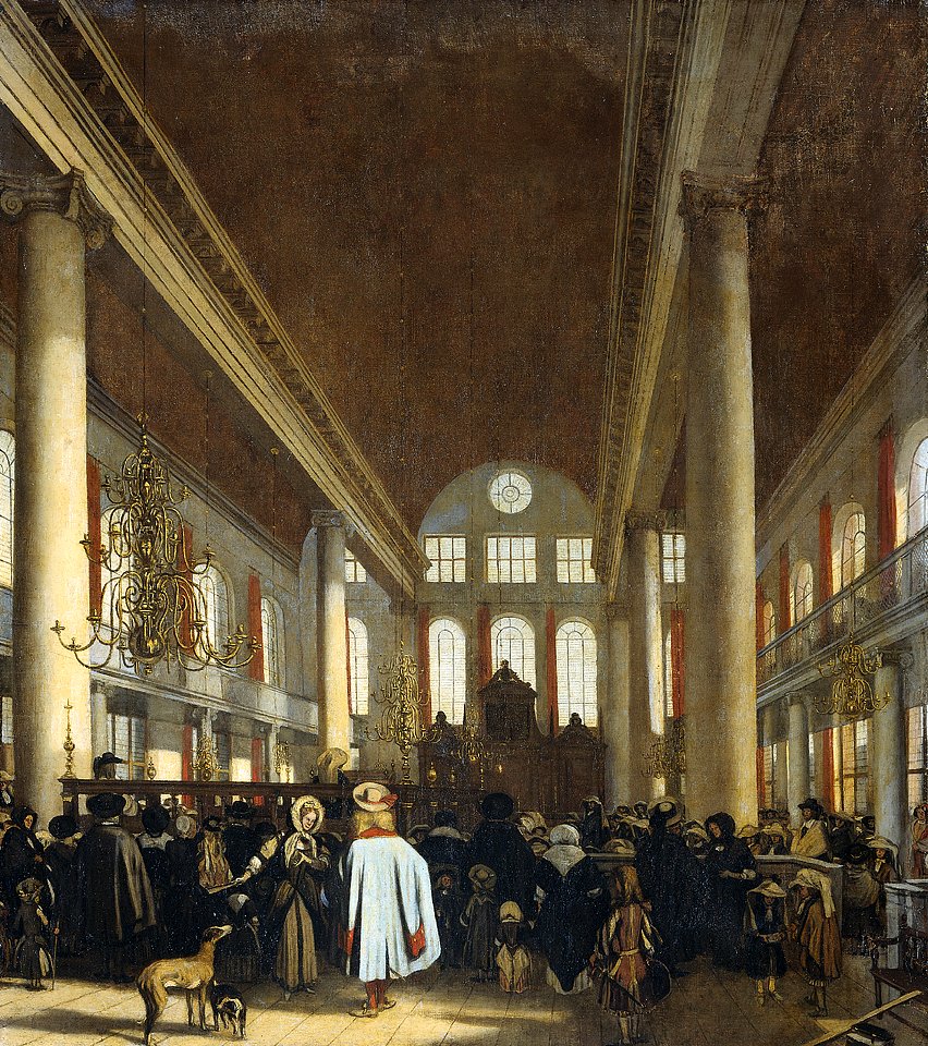Emanuel de Witte - Interieur van de Portugese synagoge te Amsterdam