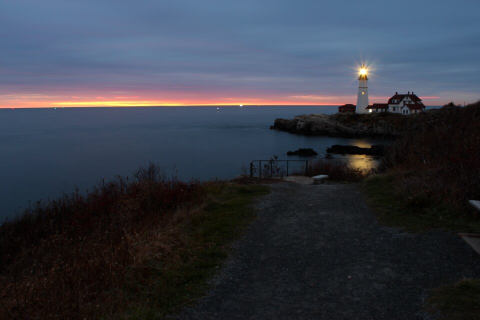 Sunrise landscape lighthouse