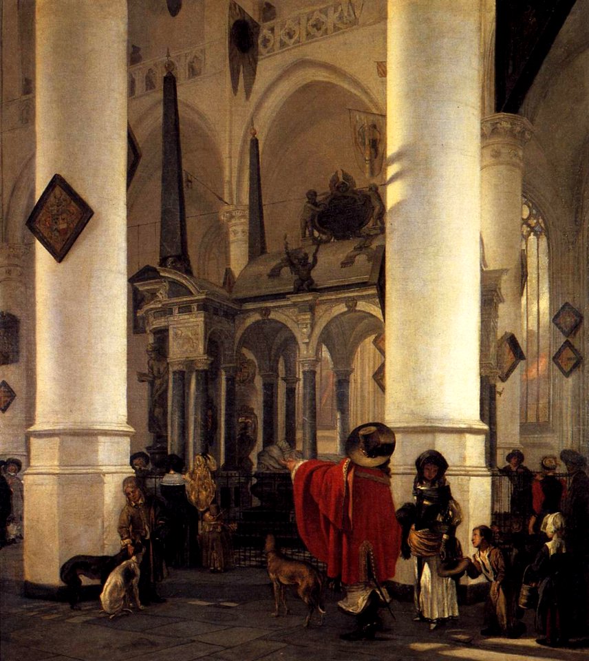 Emanuel de Witte - View of the Tomb of William the Silent in the New Church in Delft - WGA25806