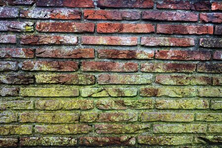 Red brick wall masonry seam photo