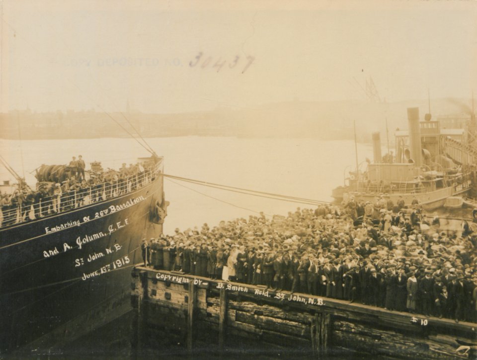 Embarkation of 26th Battalion and A column CEF, St John, New Brunswick June 13, 1915 No 10 (HS85-10-30437)