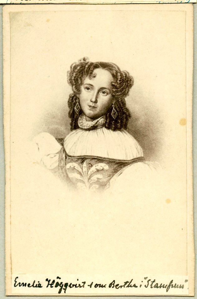 Emelie Högqvist, rollporträtt (litografi) - SMV - H4 122