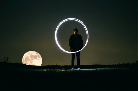 Moon circle round photo