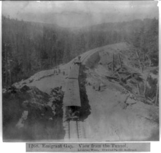 Emigrant Gap - view from the tunnel, looking West - Central Pacific Railroad LCCN2002722023
