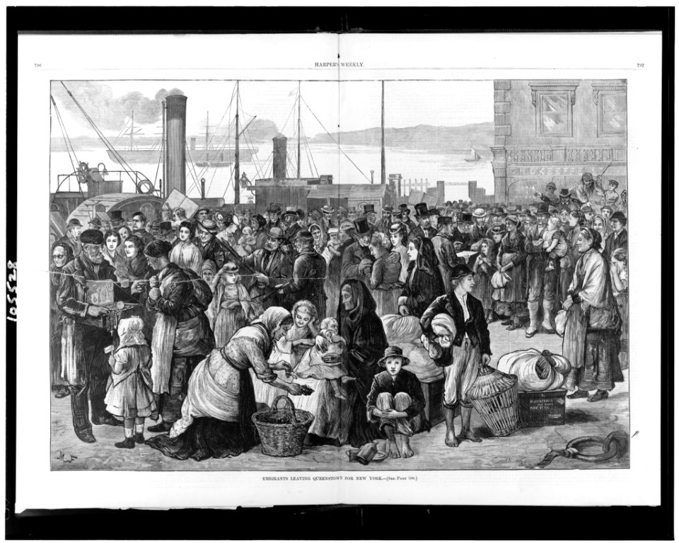 Emigrants leaving Queenstown for New York - M.F. LCCN92513178
