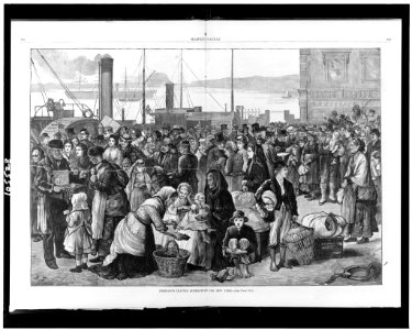Emigrants leaving Queenstown for New York - M.F. LCCN92513178