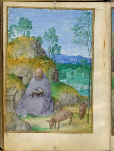 Emerson-White Hours - Houghton Lib Typ443 f99v (Saint Anthony)