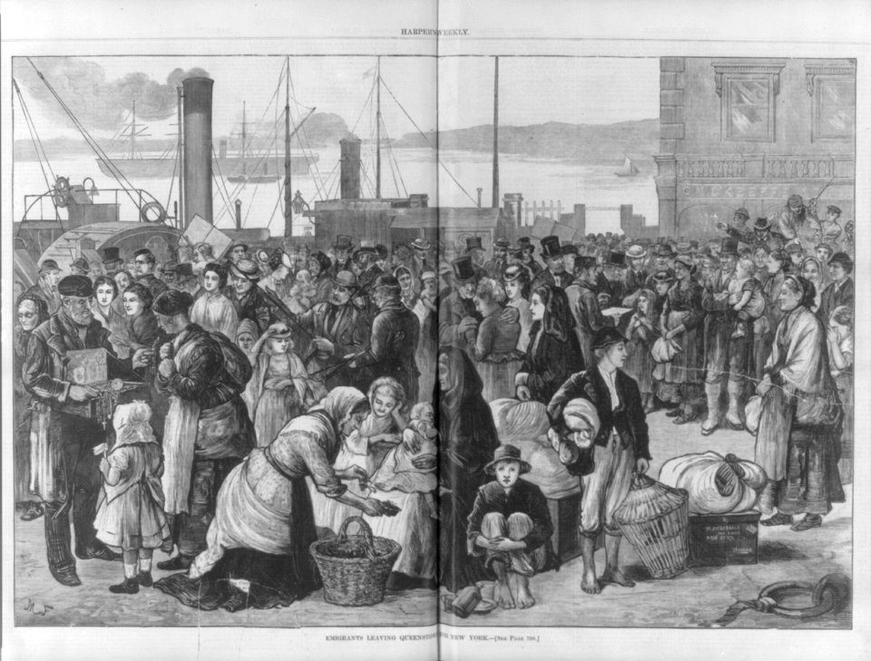 Emigrants leaving Queenstown (Ireland) for New York LCCN2004678776