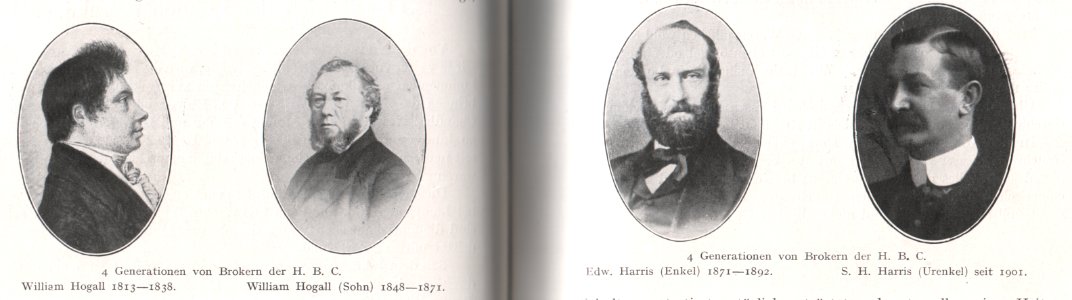 Emil Brass, Im Reiche der Pelze, Seite 308-309, 4 Generationen von Brokern der H. B. C.