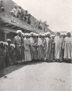 Emil Brass, Im Reiche der Pelze, Seite 266, Bilder aus Buchara, Persianerhändler im Karakulbazar