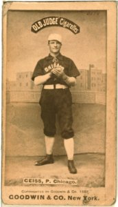 Emil Geiss, Chicago White Stockings, baseball card portrait LCCN2007686462