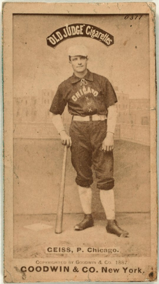 Emil Geiss, Chicago White Stockings, baseball card portrait LCCN2007686461