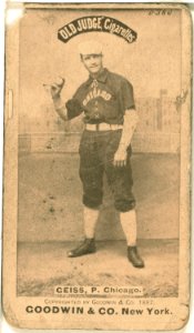 Emil Geiss, Chicago White Stockings, baseball card portrait LCCN2007686463