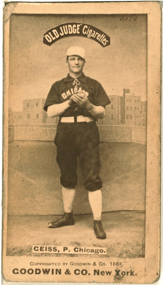 Emil Geiss, Chicago White Stockings, baseball card portrait LCCN2007686462