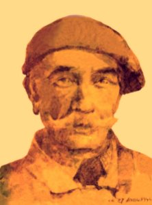 Emile Deshayes. Autoportrait au béret (27-04-1944)