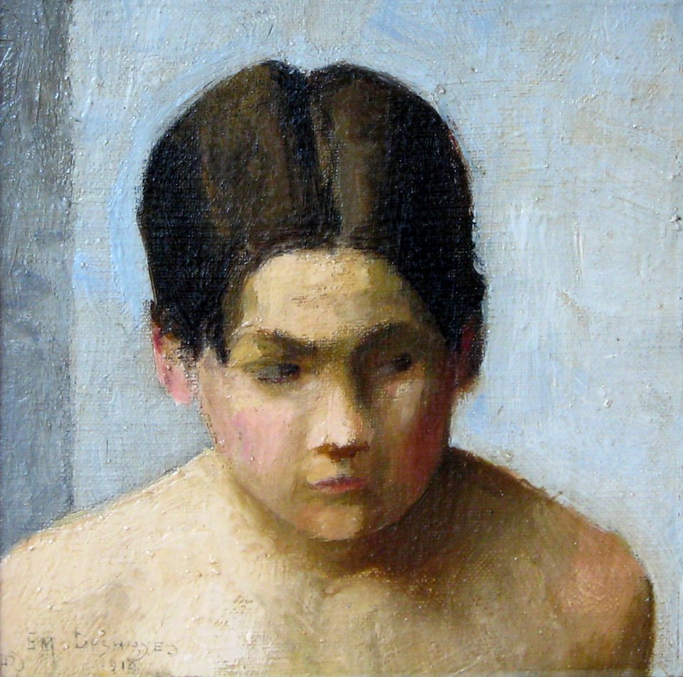 Emile Deshayes. Portrait d'un jeune garçon