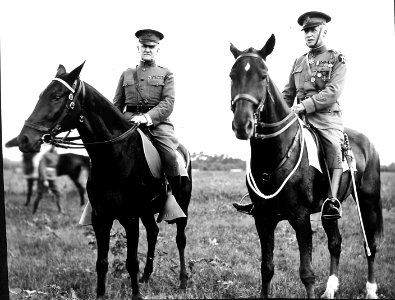EML and Pershing on horseback