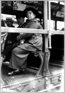 Emma Goldman on a street car LCCN2017648268