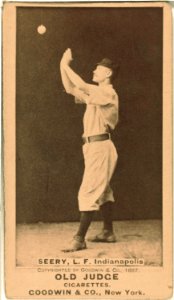 Emmett Seery, Indianapolis Hoosiers, baseball card portrait LCCN2007686554