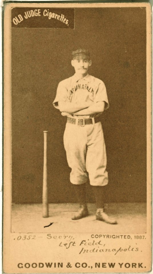 Emmett Seery, Indianapolis Hoosiers, baseball card portrait LCCN2007686555