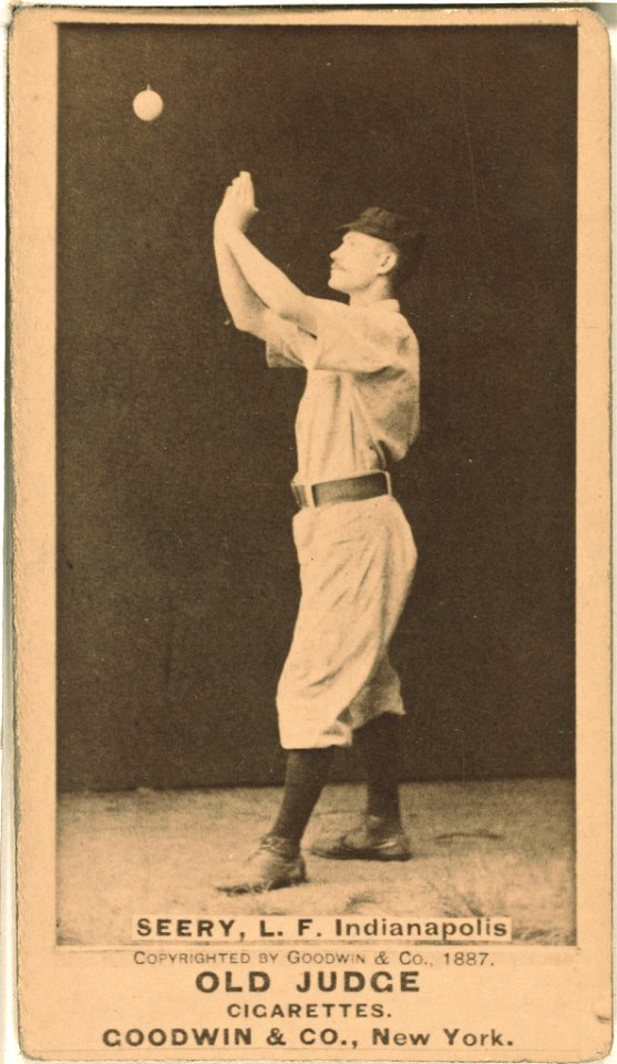 Emmett Seery, Indianapolis Hoosiers, baseball card portrait LCCN2007686554