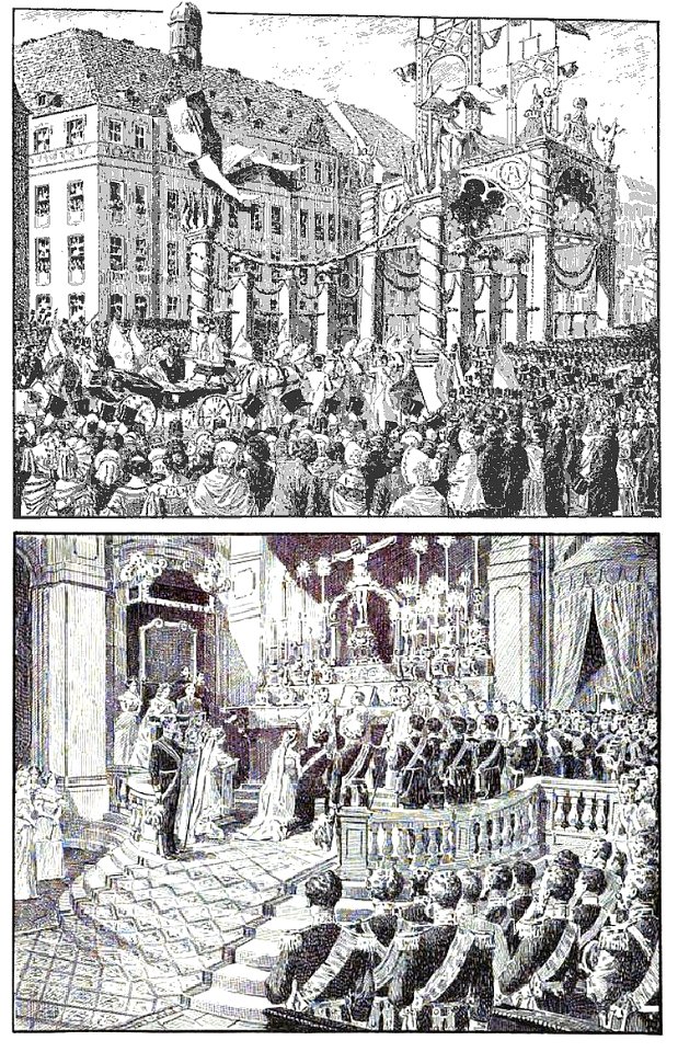 Empfang und Vermählung von Prinz Albert und Prinzessin Carola am 18. Juni 1853 zu Dresden
