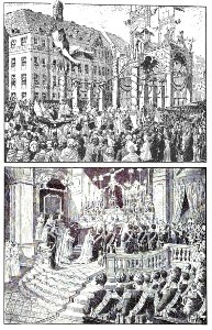Empfang und Vermählung von Prinz Albert und Prinzessin Carola am 18. Juni 1853 zu Dresden photo