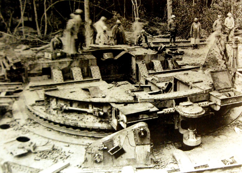 Emplacement of German 380mm gun in woods east of Epieds, France, 1918 (33587142736)