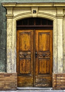 Old door wooden door natural stone