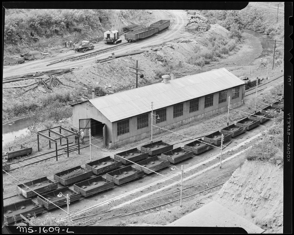 Empty coal cars. U.S. Coal and Coke Company, Gary Mines, Gary, McDowell County, West Virginia. - NARA - 540876