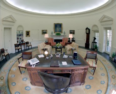 Empty Oval Office in The White House photo