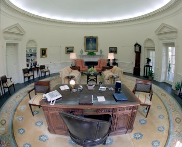Empty Oval Office in The White House