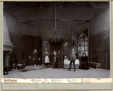 En bröllopsdag, Dramatiska teatern 1900. Föreställningsbild - SMV - H11 048