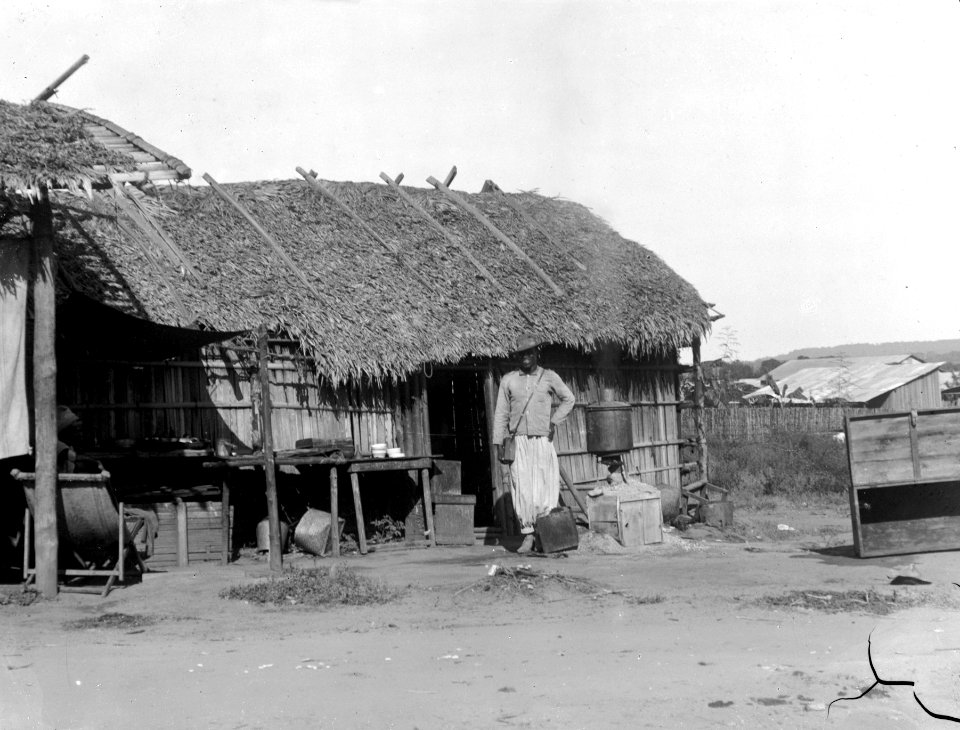 En infödingsrestaurant. Datum, 1907. Ort, Marovoay, Madagaskar. Marovoay - SMVK - 021851