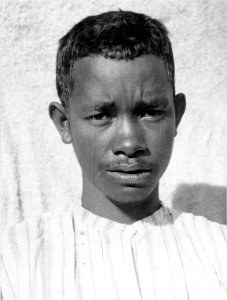 En facebild av hova-mannen Betsaka Rafafahilamauana av kunglig börd. S-te Marie de Marovoay, n.v - SMVK - 001686 photo