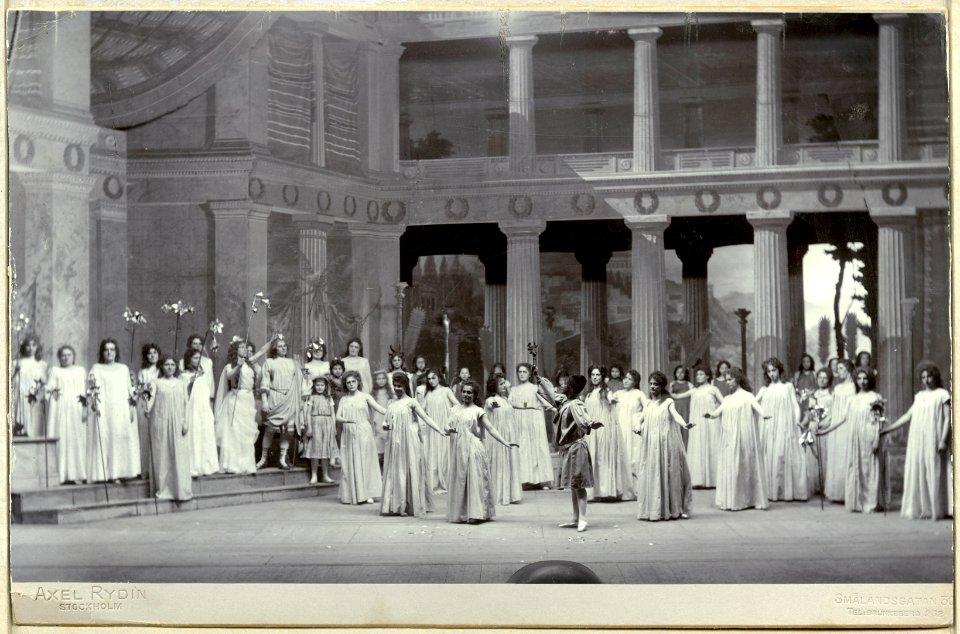 En midsommarnattsdröm, Kungliga teatern 1900. Föreställningsbild - SMV - H12 041