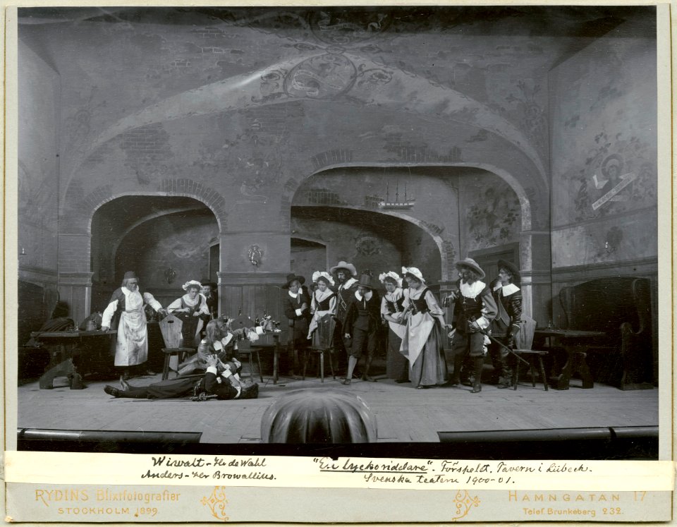 En lyckoriddare, Svenska teatern 1900. Föreställningsbild - SMV - H10 066