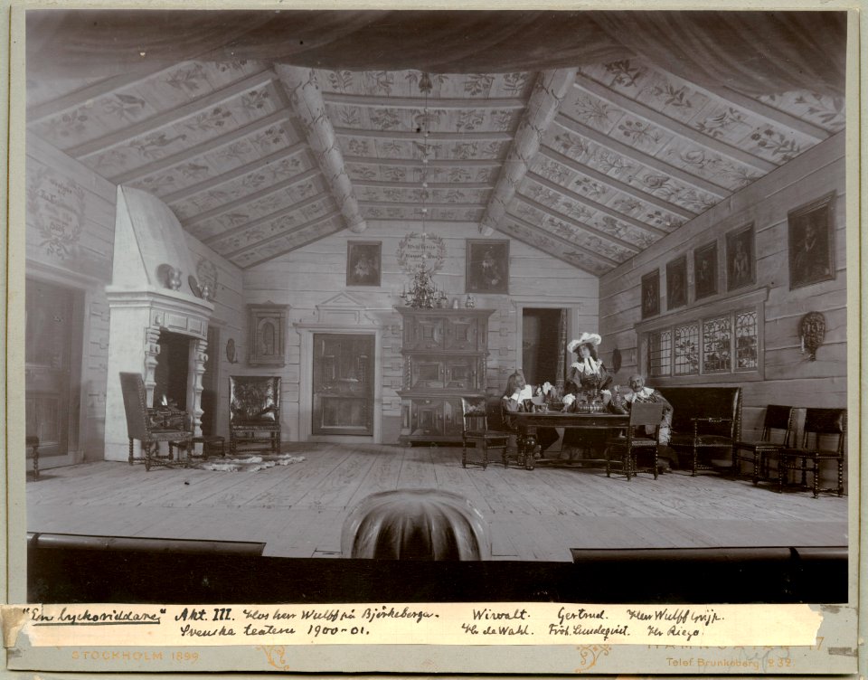 En lyckoriddare, Svenska teatern 1900. Föreställningsbild - SMV - H13 002