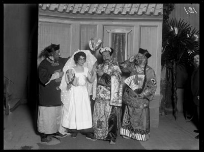 En smekmånad i Kina, Operett-teatern 1909. Föreställningsbild - SMV - OpT004