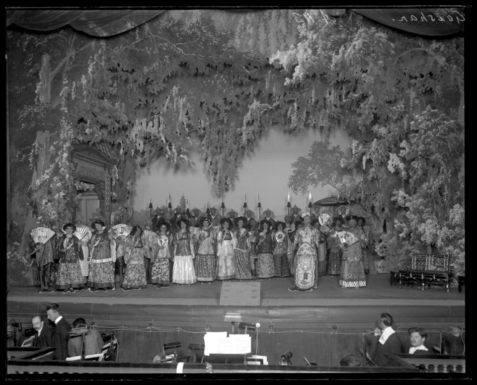 En smekmånad i Kina, Operett-teatern 1909. Föreställningsbild - SMV - OpT010