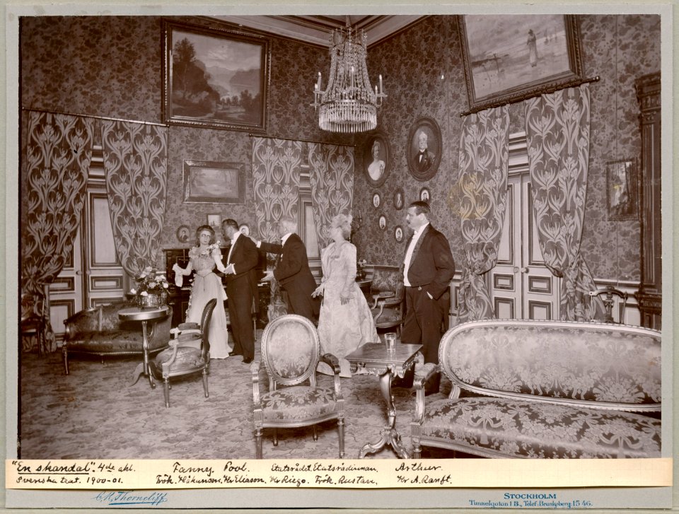 En skandal, Svenska teatern 1901. Föreställningsbild - SMV - H13 004