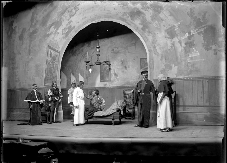En veneziansk komedi, Dramatiska teatern 1904. Föreställningsbild - SMV - DrT025