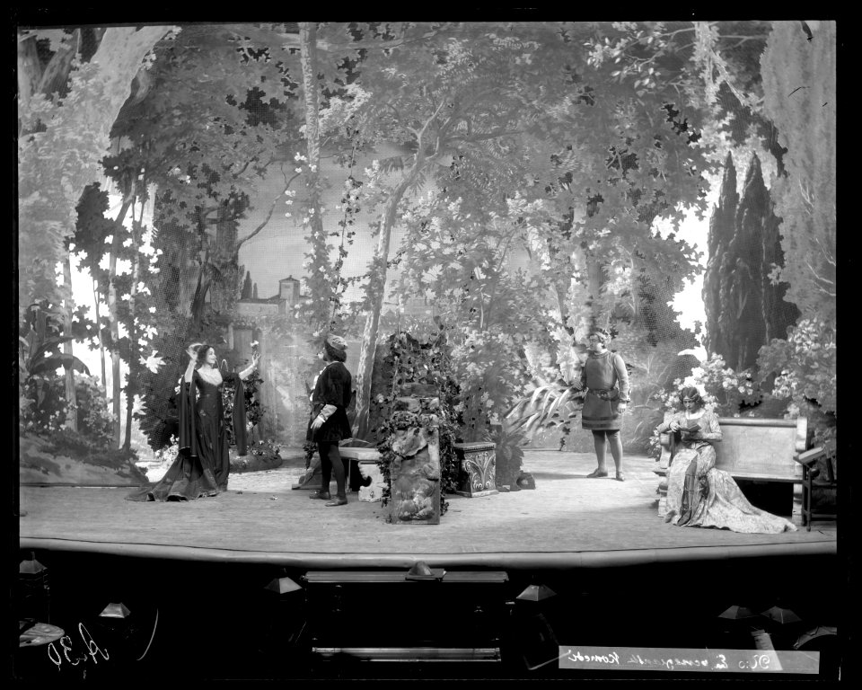 En veneziansk komedi, Dramatiska teatern 1904. Föreställningsbild - SMV - DrT081