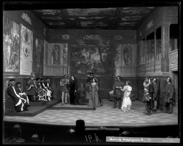 En veneziansk komedi, Dramatiska teatern 1904. Föreställningsbild - SMV - DrT080