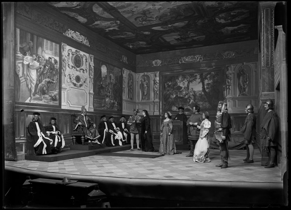 En veneziansk komedi, Dramatiska teatern 1904. Föreställningsbild - SMV - DrT027