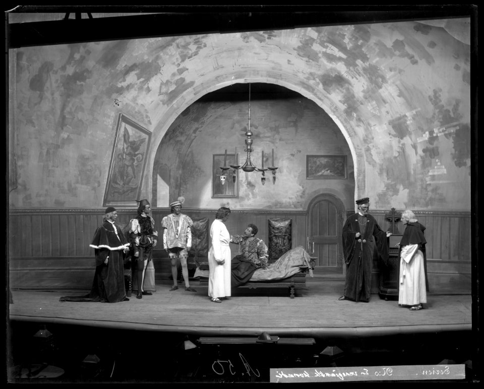 En veneziansk komedi, Dramatiska teatern 1904. Föreställningsbild - SMV - DrT082