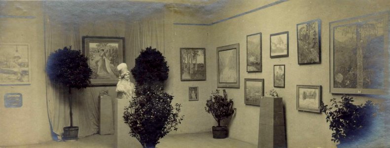 Ena od skupinskih razstav v paviljonu Riharda Jakopiča 1910 (4)