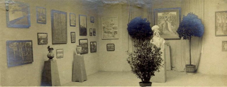 Ena od skupinskih razstav v paviljonu Riharda Jakopiča 1910